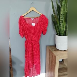 Brand new with tags red and white polka dot dress